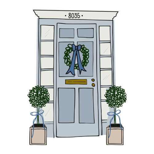 Illustration of front door